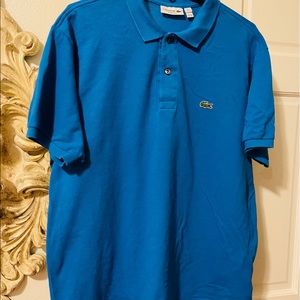 Men’s LACOSTE Classic Fit Pique Polo in Turquoise